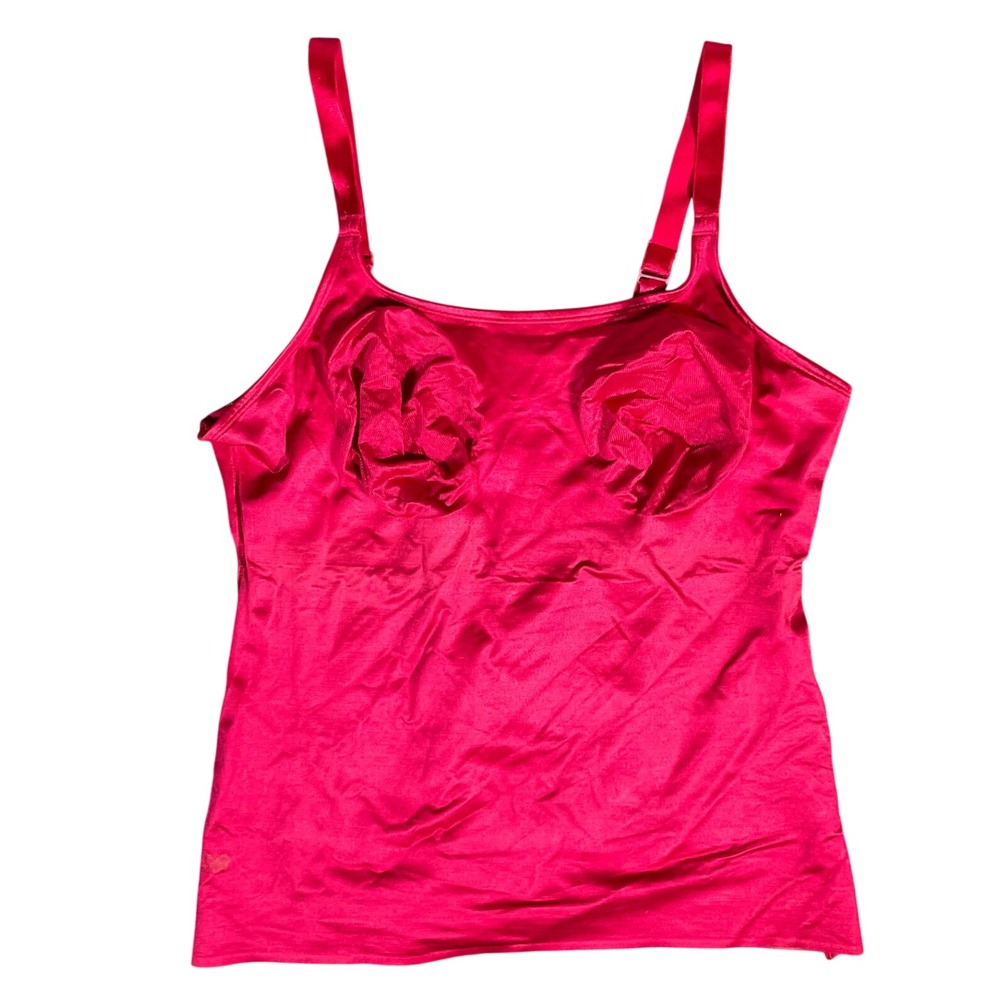 Ruby Ribbon Shapewear Cami Women 44 Red Ruby Lace Lift Luxe Full Support - Picture 2 of 5